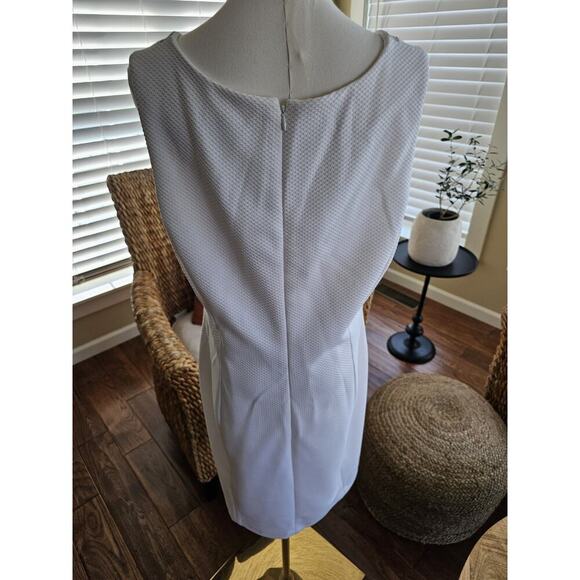 Pappagallo Amaya Sleeveless Shift Dress Women's Size 12 White Coastal Resort - Picture 7 of 13